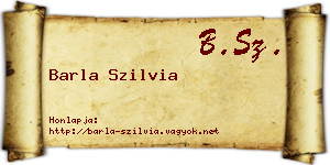 Barla Szilvia névjegykártya